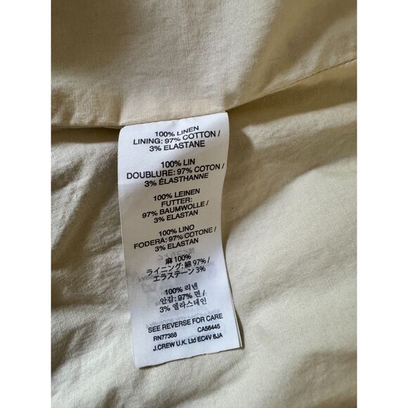 J Crew Blazer Womens Size 2 Linen One Button Brown Jacket Career Work - Picture 4 of 4